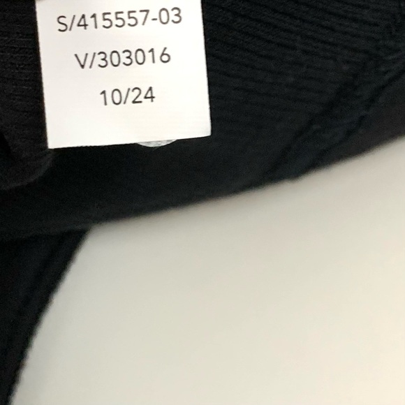 Athleta Women M Pranayama Restore Wrap Cardigan Black Rib Knit Athleisure Pocket - Picture 10 of 13